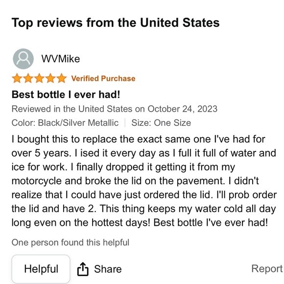 adidas: Unisex 1 Liter (32 oz) Insulated Steel Water Bottle - Picture 8 of 8